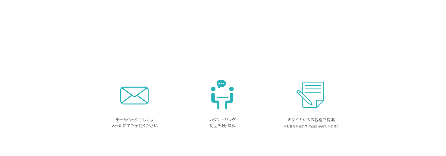 Counseling 不動産に関する疑問をお気軽にお問い合わせください。オンラインカウンセリングは初回30分無料です。